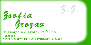 zsofia grozav business card